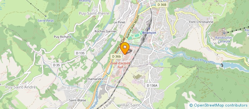 localisation de l'entreprise ROUSSET CHARPENTE à BRIANCON