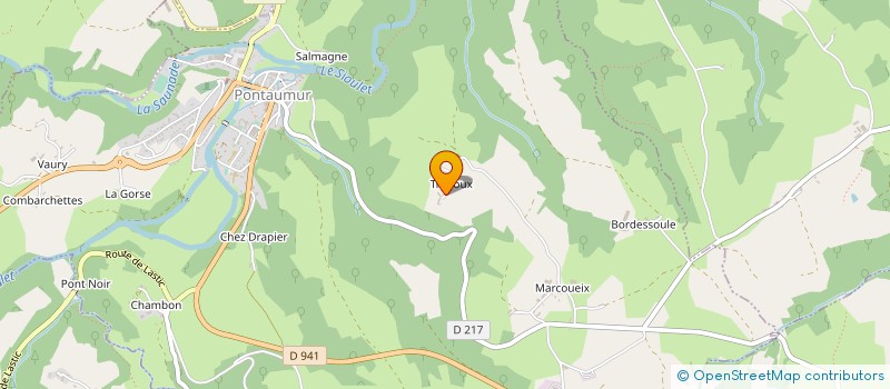 localisation de l'entreprise ROUSSET COTARE  PONTAUMUR