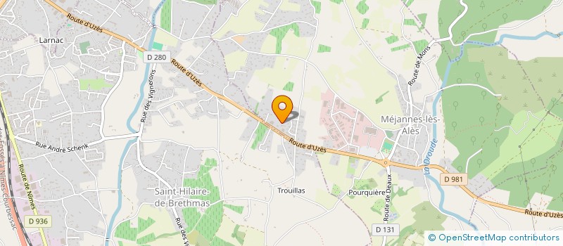 localisation de l'entreprise ROUSSET ET ROUSSETTES  MEJANNES-LES-ALES