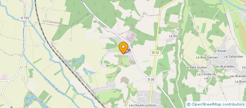 localisation de l'entreprise ROUSSET ETUDE & DEVELOPPEMENT  MOUTHIERS-SUR-BOEME