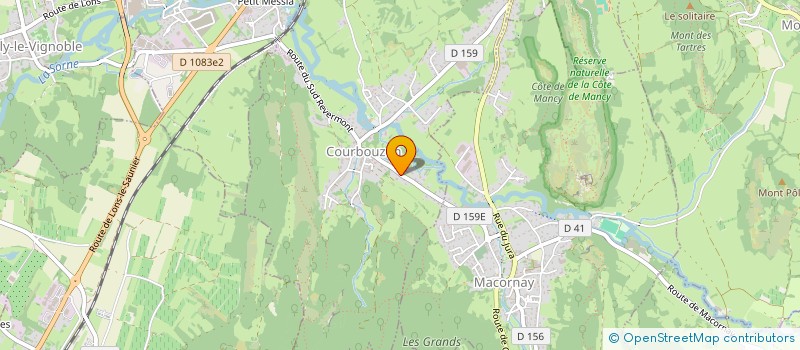 localisation de l'entreprise ROUSSEY C A J  COURBOUZON