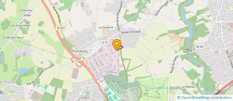 localisation de l'entreprise ROUSSILHE SAS  TREILLIERES