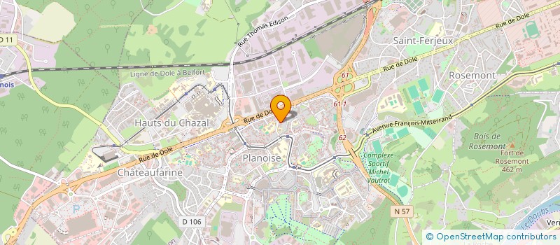 localisation de l'entreprise ROUSSILLON FRERES à BESANCON