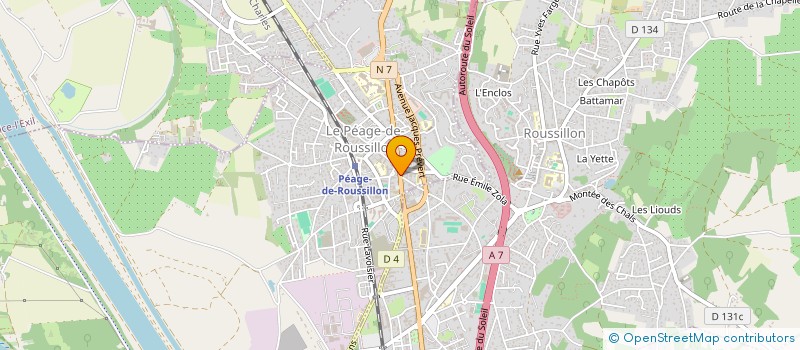 localisation de l'entreprise ROUSSILLON PIECES AUTO  LE PEAGE-DE-ROUSSILLON