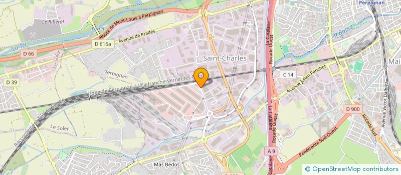 localisation de l'entreprise ROUSSILLON SERVICES PRIMEURS  PERPIGNAN