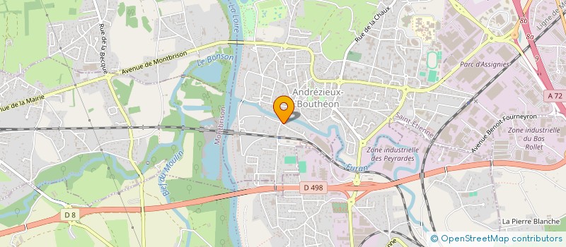localisation de l'entreprise ROUSSON IMMO  ANDREZIEUX-BOUTHEON
