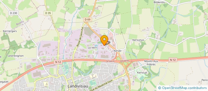 localisation de l'entreprise ROUTE 29  LANDIVISIAU