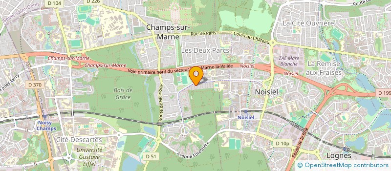 localisation de l'entreprise ROUTE 67 PRODUCTION  CHAMPS-SUR-MARNE