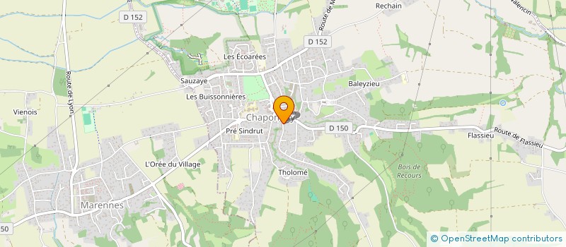 localisation de l'entreprise ROUTE 69  CHAPONNAY