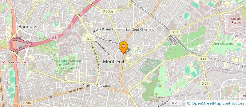 localisation de l'entreprise ROUTE DE LA FORTUNE à MONTREUIL