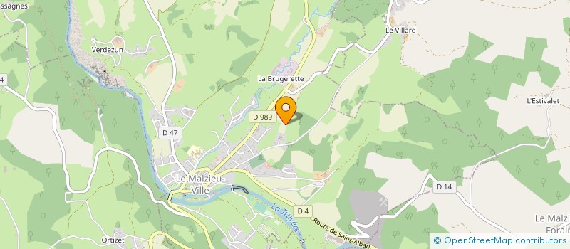 localisation de l'entreprise ROUTE DE SAUGUES à LE MALZIEU-VILLE
