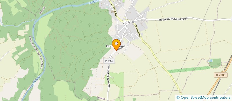 localisation de l'entreprise ROUTE DES EGLISES PEINTES DU BOURBONNAIS  JENZAT