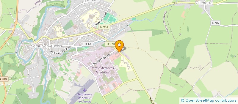 localisation de l'entreprise ROUTE DU LAC DE PONT  SEMUR-EN-AUXOIS