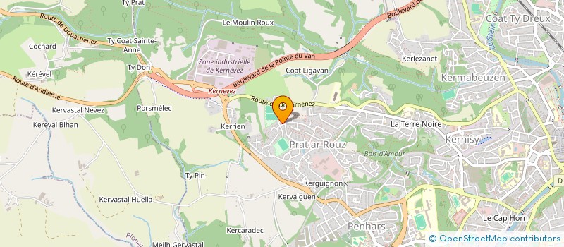 localisation de l'entreprise ROUTES BZH. à QUIMPER