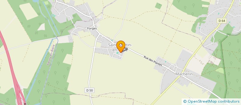 localisation de l'entreprise ROUTES SIGNALISATION ET MARQUAGE à SAINT-MARTIN-EN-BIERE