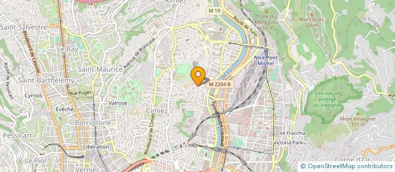 localisation de l'entreprise ROUTES TRAVAUX PUBLICS ALPES MARITIMES à NICE