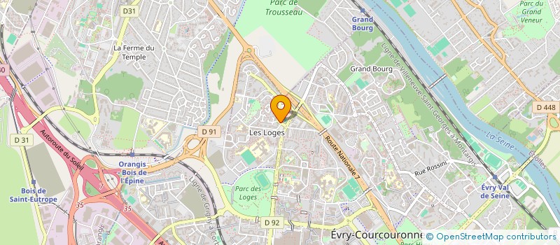 localisation de l'entreprise ROUTEX IMMOBILIER  EVRY-COURCOURONNES