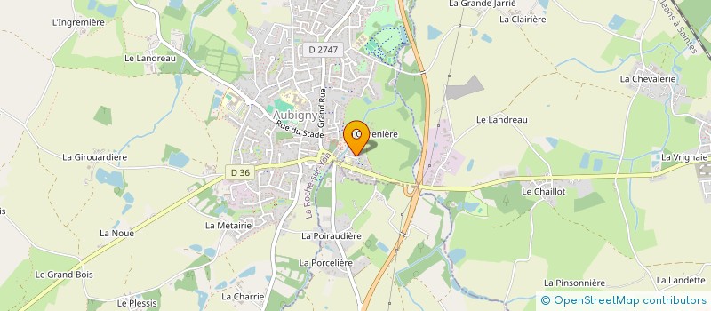 localisation de l'entreprise ROUTHIAU PASTEUR IMMO  AUBIGNY-LES CLOUZEAUX