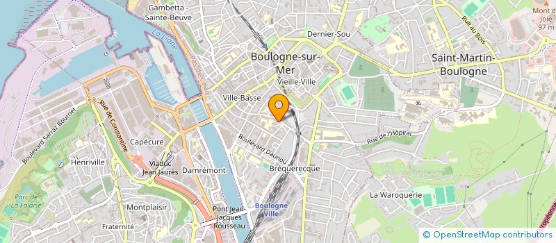 localisation de l'entreprise ROUTIER ET ROSELLINI  BOULOGNE-SUR-MER