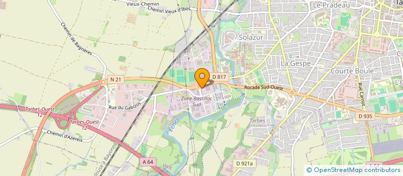 localisation de l'entreprise ROUTIERE DES PYRENEES  TARBES