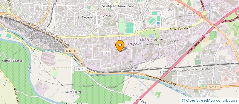 localisation de l'entreprise ROUVET CHAUFFAGE à BEZIERS