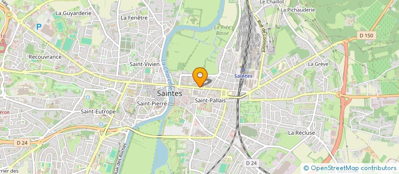 localisation de l'entreprise ROUX  SAINTES