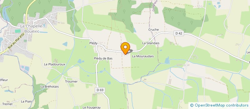 localisation de l'entreprise ROUX  LA CHAPELLE-BOUEXIC