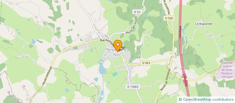 localisation de l'entreprise ROUX  PERPEZAC-LE-NOIR