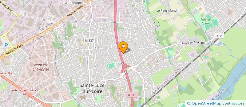 localisation de l'entreprise ROUX BENJAMIN  SAINTE-LUCE-SUR-LOIRE