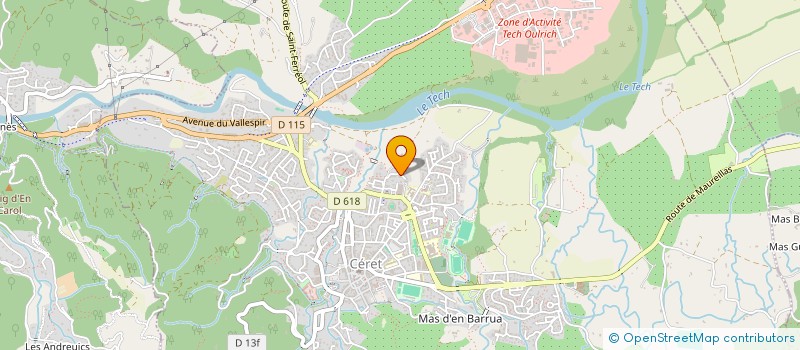 localisation de l'entreprise ROUX ELEC à CERET