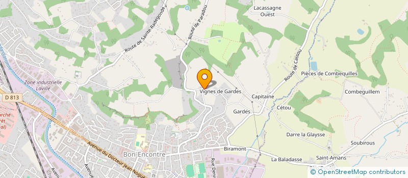 localisation de l'entreprise ROUX ELECTRICITE  BON-ENCONTRE