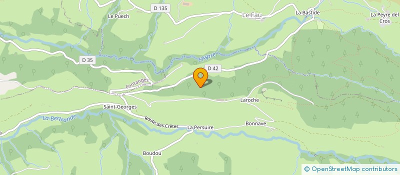 localisation de l'entreprise ROUX ET FRERES à SAINT-MARTIN-CANTALES