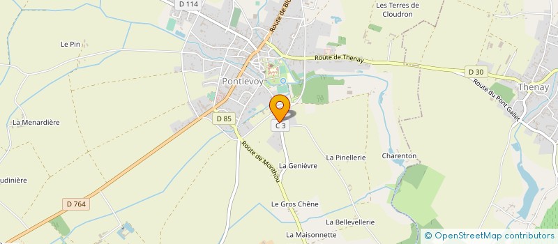 localisation de l'entreprise ROUX F  PONTLEVOY