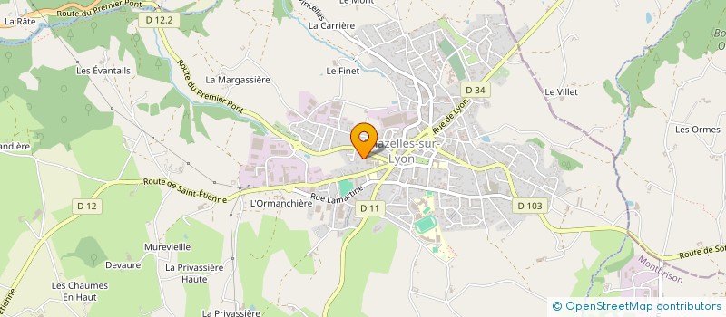 localisation de l'entreprise ROUX IMMOBILIER  CHAZELLES-SUR-LYON