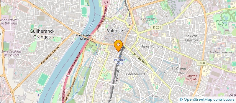 localisation de l'entreprise ROUX INVESTISSEMENTS  VALENCE