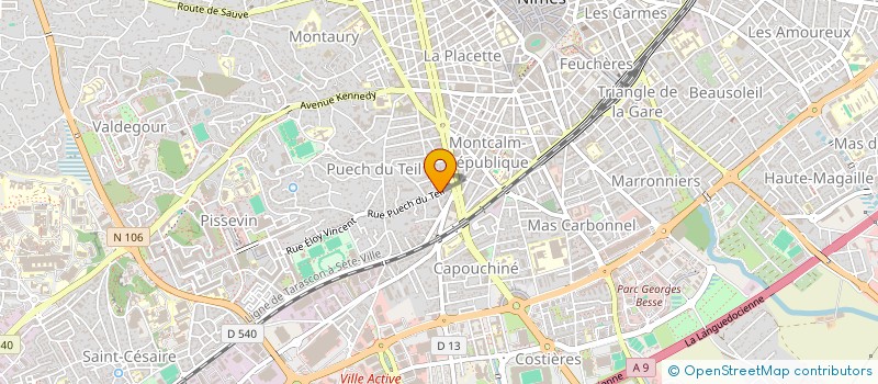 localisation de l'entreprise ROUX-MAGNAN  NIMES