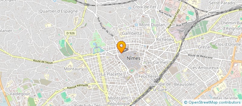 localisation de l'entreprise ROUX MICHEL FONTAINE MONNA à NIMES