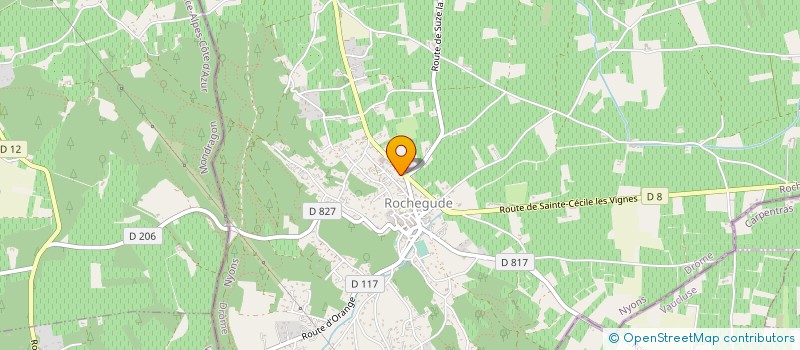 localisation de l'entreprise ROUX MOTOCULTURE à ROCHEGUDE