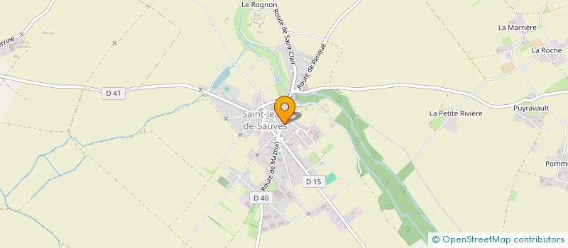 localisation de l'entreprise ROUX NEGOCE  SAINT-JEAN-DE-SAUVES