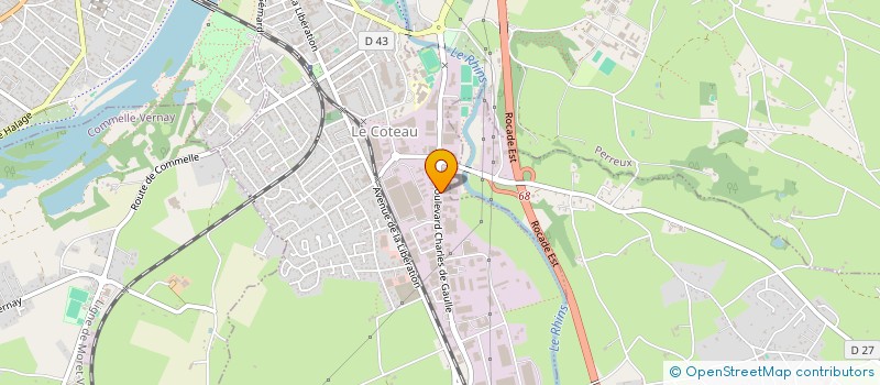 localisation de l'entreprise ROUX SA à LE COTEAU