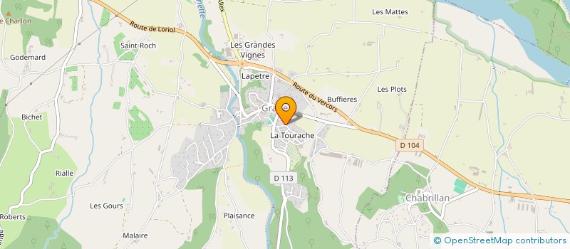 localisation de l'entreprise ROUX - SAUSSEREAU  GRANE