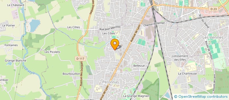 localisation de l'entreprise ROUX T.P. à PERONNAS