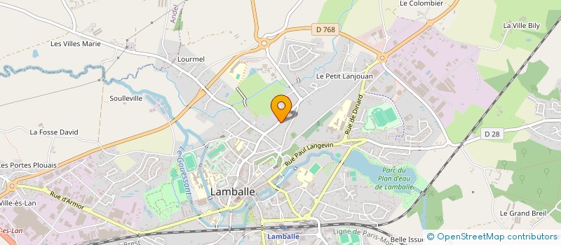 localisation de l'entreprise ROUXEL OPTIQUE à LAMBALLE-ARMOR