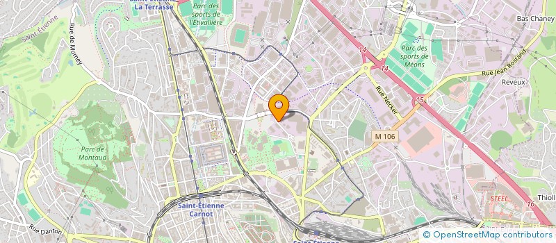 localisation de l'entreprise ROUZES RHONE ALPES à SAINT-ETIENNE