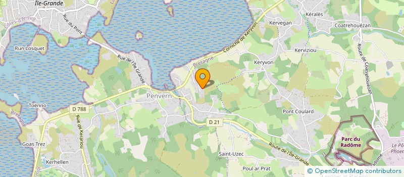 localisation de l'entreprise ROUZIC  PLEUMEUR-BODOU