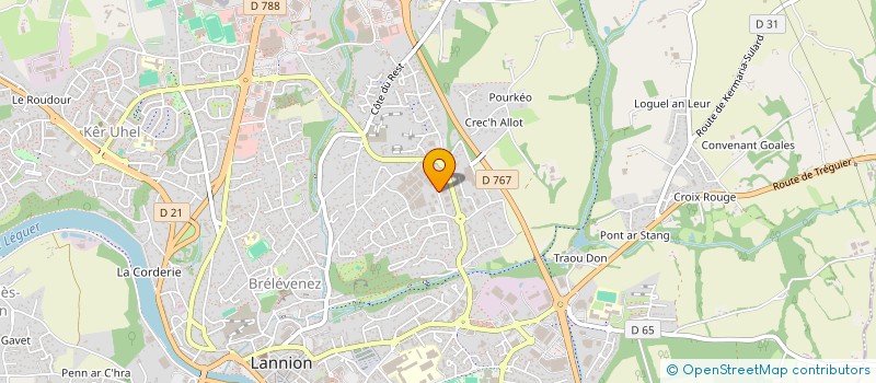 localisation de l'entreprise ROUZINVEST à LANNION