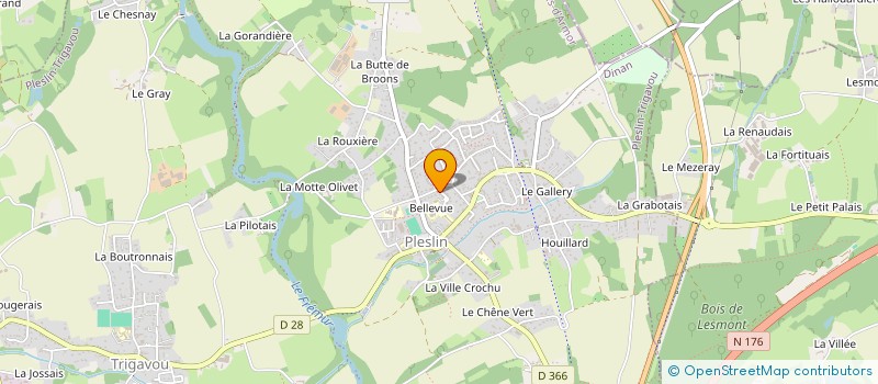 localisation de l'entreprise ROWEN  PLESLIN-TRIGAVOU