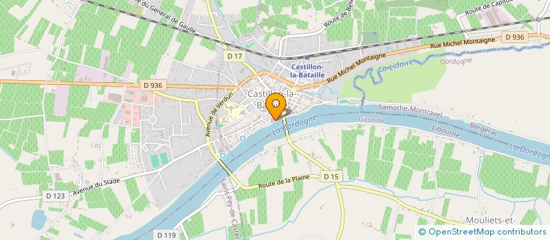 localisation de l'entreprise ROWING CLUB CASTILLONNAIS  CASTILLON-LA-BATAILLE