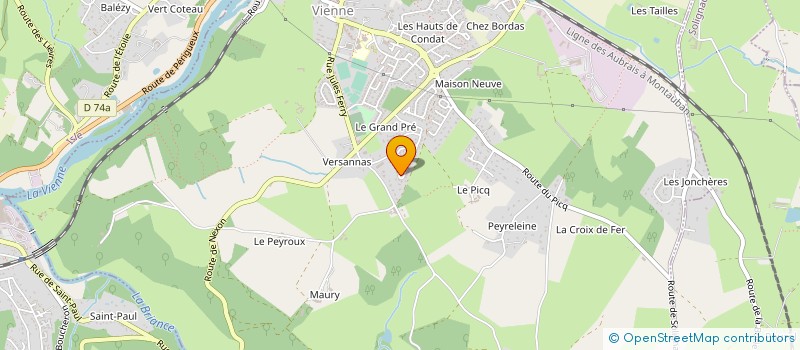 localisation de l'entreprise ROWING TREK à CONDAT-SUR-VIENNE