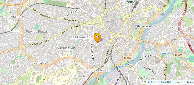 localisation de l'entreprise ROX à LIMOGES